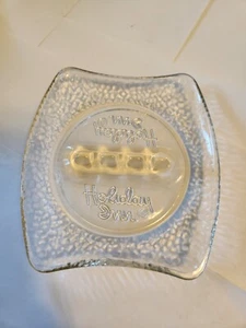 Holiday Inn Hotels Vintage Glass Cigarette Ashtray 1960s Vaulted 5"  3 Slot - Picture 1 of 6