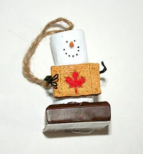 The Original Marshmallow Smores Canadian Canada Flag Holiday Ornament New Tags - Picture 1 of 5