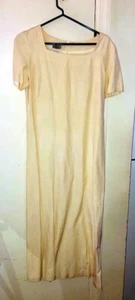 Laura Ashley White Peasant Long Dress Short Sleeve Women's Size USA 8 Vintage - Picture 1 of 2
