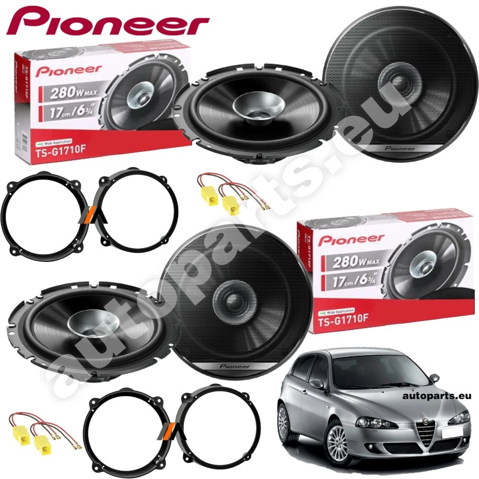 Kit 4 Casse Pioneer Anteriori e Posteriori per Alfa Romeo 147 Doppio Cono - Immagine 1 di 4
