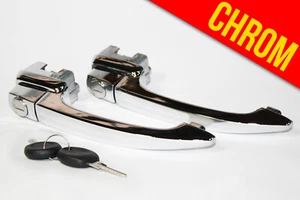 CHROM Türgriffe / Türgriff / Griff mit Schloss VW Käfer  1964-66 - Picture 1 of 8