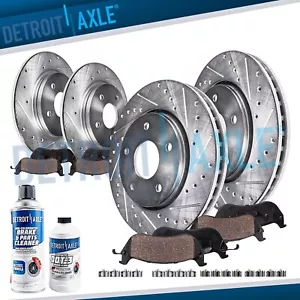 Front Rear DRILLED Rotors Brake Pads for Town Country Grand Caravan Dual Piston - Picture 1 of 9