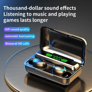 Bluetooth Earbuds TWS 5.3 For Phones Laptop Tablet Wireless Earphone Waterproof  - Picture 1 of 6