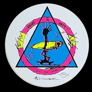 Vintage 1980’s Team Stix Rip It Up Actionwear, Feel The Stoke Sticker - Picture 1 of 2