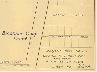 Hoja Palm Beach Atlas 26-A Borders Mar-A-Lago Palmsicle Island Foto 1 de 4