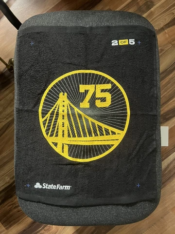 Golden State Warriors 75th Anniversary NBA Rally Towel-NEW/Circle Bridge Logo Cover