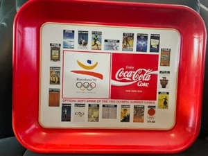 Vassoio da portata Coca-Cola 1992 Barcellona Olimpiadi estive "Enjoy Coca-Cola" - Foto 1 di 2