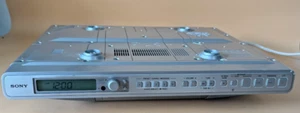 Sony ICF-CD553RM Under Cabinet Kitchen CD Player AM/FM Radio Clock Silver - Picture 1 of 5