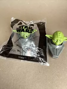 DISNEY STAR WARS #3 YODA JEDI DISC LAUNCHER 2021 McDONALDS HAPPY MEAL TOY NEW - Picture 1 of 12