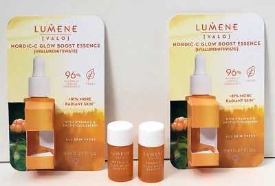 2 paquetes LUMENE VALO NORDIC-C GLOW BOOST ESENCIA SUERO 0,27 fl oz SIN GOTERO Foto 1 de 3