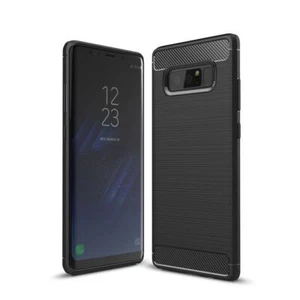Etui Komórka Ochrona do Samsung Galaxy Note 8 Case Cover Bumper Carbon Czarne - Zdjęcie 1 z 10