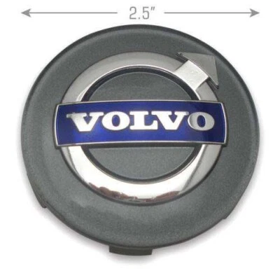 Center Cap Volvo 850 940 C70 S60 S70 S80 V70 XC70 OEM Wheel 31400452 Blue Logo - Image 1 of 2