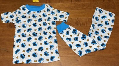 Camisa y pantalón de manga corta Sesame Street Cookie Monster pijama 3T nuevo Foto 1 de 4