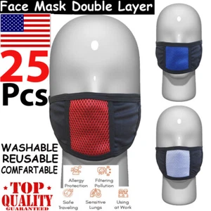 Maschera viso cotone doppio strato riutilizzabile lavabile maschera moda unisex - Foto 1 di 5