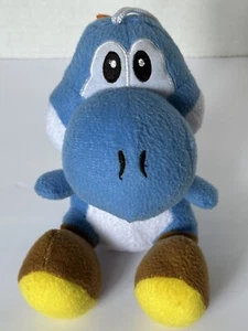 8 in Nintendo Blue Yoshi Plush with Hanging Cord Brown / Yellow Shoes - Picture 1 of 7