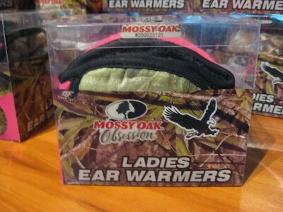 Ladies Mossy Oak Ear Warmer Muffs Obsession Camo & Pink OSFM Women's Hunting Hat - Image 1 of 4