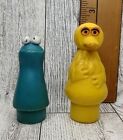 2 Vtg Fisher Price Little People Sesame Street Big Bird & Cookie Monster Figures