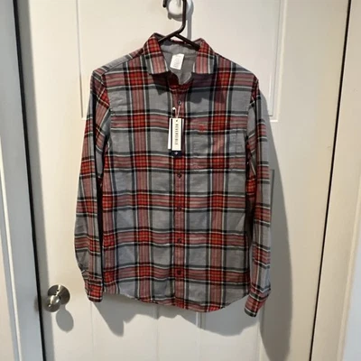 (794). Original Penguin Long Sleeve Flannel Shirt Men's S Reversible Button-Up - Image 1 of 4
