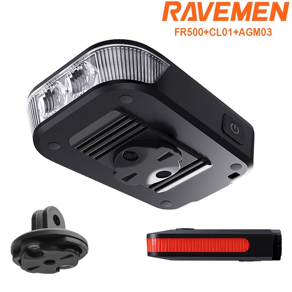 RAVEMEN FR500 Licht Für Garmin Wahoo Gropo Adapter CL01 Für Fahrrad Auto On-Off - Bild 1 von 4