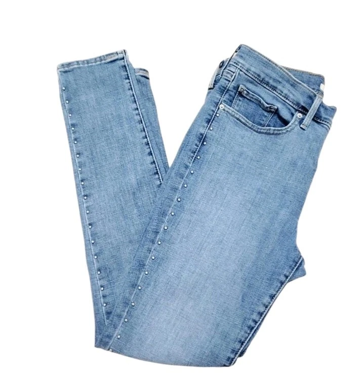 Levi's 311 формирования узкие джинсы женщин размер 30 x 30 света стирка с заклепками стороны эластичной - Изображение 1 из 4