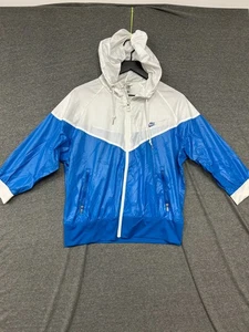 Nike Culture Summarized Windrunner Jacket Women’s XL Blue White Full Zip Hooded - Picture 1 of 11
