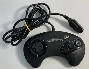 SEGA Genesis Controller 1650 Black Authentic Original 3 Button Wired - Picture 1 of 6