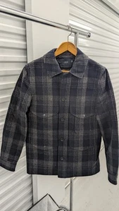 EUC RARE J Crew Langham Wool Navy Heather Mackinaw JACKET - Picture 1 of 7