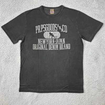 Camiseta PRPS PRODUCTS&CO Negra Gráfica Nueva York Japón Original Denim Marca Para Hombre L Foto 1 de 4
