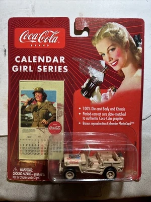 1:64 Johnny Lightning Coca-Cola Calendar Girl Military  Willys Jeep #12 - Image 1 of 4