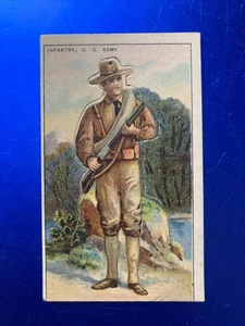 1900s Trade Card Recruit Little Cigars Infantry U.S. Army Die-Cut - VG+ - Picture 1 of 2