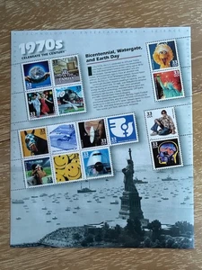 US Briefmarken SC# 3189 Celebrate the Century 70er Jahre 15er Bogen postfrisch 1999 - Bild 1 von 2