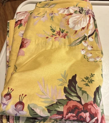 VINTAGE RALPH LAUREN SOPHIE BROOKE  FLORAL TWIN FLAT SHEET - Image 1 of 4