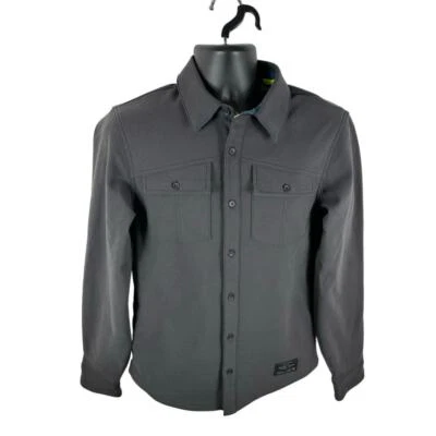 Pearl Izumi Rove Thermal Shirt Grey Button Front Fleece Shirt Jac Size Small - Image 1 of 4