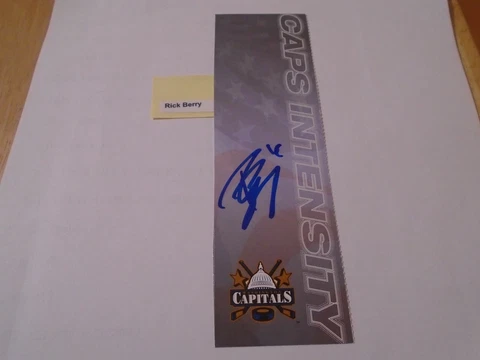 Autographed of Rick Berry  Washington Capitals Cover