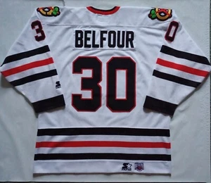 Vintage Chicago Blackhawks Ed Belfour Starter Jersey Size XL - Picture 1 of 7