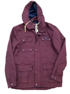Chaqueta de Lluvia McKenzie Para Hombre Roja Borgoña con Cremallera Resistente al Agua Con Capucha Grande - Imagen 1 de 12