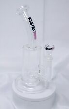 8 Inch Glass Grav Labs Water Pipe with Black Logo