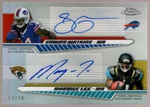 SAMMY WATKINS MARQISE LEE /30 DUAL ROOKIE AUTO REFRACTOR RC SP 2014 TOPPS CHROME - Picture 1 of 3