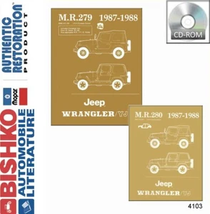 1987 1988 Jeep Wrangler YJ Shop Service Repair Manual CD - Picture 1 of 1