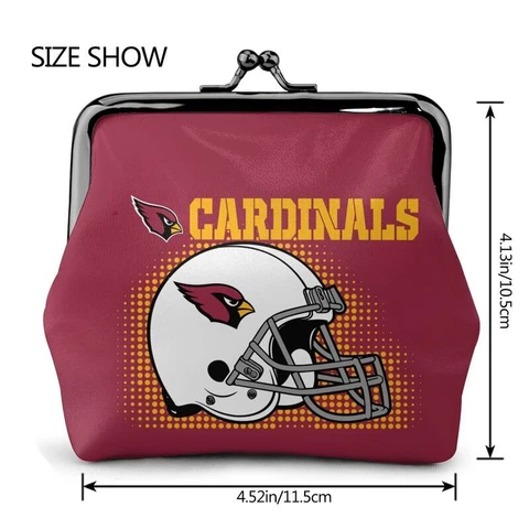 Arizona Cardinals Leather Coin Purse Change Purse Helmet Style Ladies Wallet Cover
