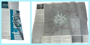 1966 Mount Rainier Fold Out Map National Park Washington Vintage Tourist Guide - Picture 1 of 5