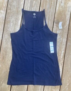 Old Navy Women's Tank Size Large Blue Fitted NWT  Tback - Picture 1 of 3