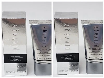 Paquete de 2 CREMAS DE NOCHE ANTIENVEJECIMIENTO Elizabeth Arden Prevage Night facial 2 X 0,5 OZ Foto 1 de 2