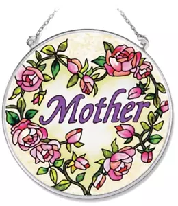 AMIA | PRENDISOLE MADRE FLOREALE IN VETRO ✪NUOVO✪ 8123 RARO REGALO MAMMA CARINO DIPINTO A MANO - Foto 1 di 6