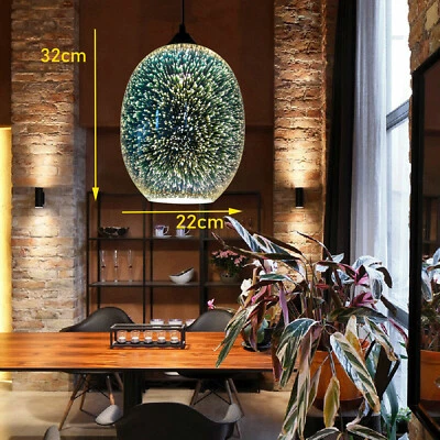 3D colorful glass ceiling light pendant light fireworks LED hanging lamp lighting - Image 1 of 4