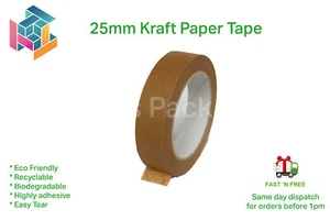 25mm Eco Kraft Paper Picture Framing Backing Tape Self Adhesive - Picture 1 of 6