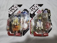 R2-D2 2 Figure Lot Star Wars 30th Anniversary 2007 Hasbro Revenge Sith Jedi