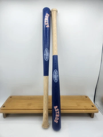 2 Houston Astros MLB 18" Wooden Baseball Bats Made In USA 🇺🇸 Cover