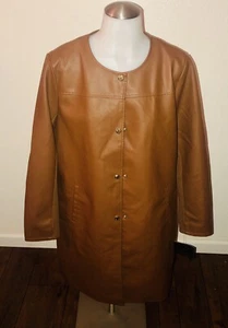 Marc New York 3/4 Kunstlederjacke - Braun (Zobel) Größe Medium Neu mit Etikett $ 95 - Bild 1 von 10