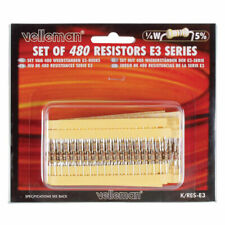 Velleman Set of 480 Carbon Film Resistors E3 Series 1/4 Watt 16 Values